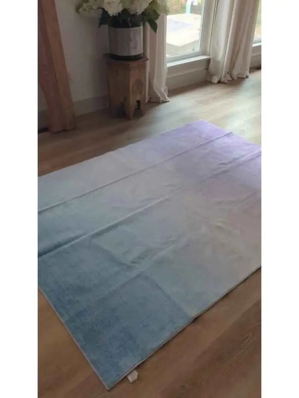 5x7 Area Rugs for Living Room Ombre, Non Slip Purple Soft Low Pile Abstract